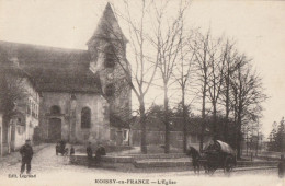 CARTE POSTALE ORIGINALE ANCIENNE : ROISSY EN FRANCE L'EGLISE ANIMEE VAL D'OISE (95) - Roissy En France