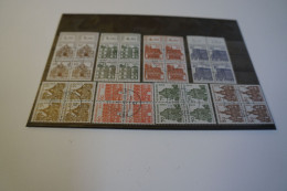 Berlin Michel 242/49 Bauwerke Viererblocks Gestempelt Frankfurt (27352) - Used Stamps