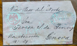 MEXICO10 C. Su Busta 12 FEBBR 86 SEGRETERIA DE AZIENDA REP. MEX. TO GENOVA VIA PASO DEL NORTE + N.Y.  14 ... - Mexico