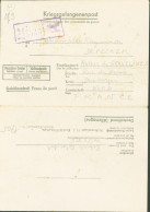 Guerre 40 Formulaire Pour Prisonnier Stalag VIJ Krefeld Fichtenhain  Région Munster Censure Illustrée Du Camp Vache - Kriegsgefangenenpost