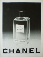 PUBLICITE Papier - PUB - Eau De Cologne Chanel Pour Monsieur - Advertising