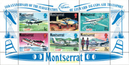 104032 MNH MONTSERRAT 1971 14 ANIVERSARIO DE LA CIA. AEREA LIAT - Montserrat