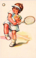 TENNIS - Illustrateur Signé - Enfant Jouant Au Tennis - Sonstige & Ohne Zuordnung