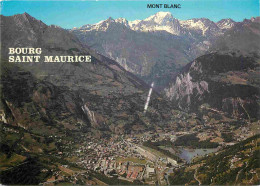 73 - Bourg Saint Maurice - Vue Générale - Vue Panoramique Et Massif Du Mont Blanc - CPM - Flamme Postale - Voir Scans Re - Bourg Saint Maurice