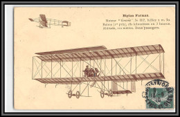 41872 France Aviation Biplan Farman Juvisy Pour Angoulème Charente 1910 Poste Aérienne Airmail Carte Postale (postcard) - 1927-1959 Briefe & Dokumente