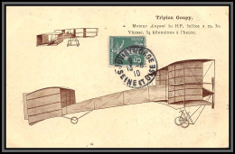 41870 France Aviation Triplan Goupy Juvisy Pour Angoulème Charente 1910 Poste Aérienne Airmail Carte Postale (postcard) - 1927-1959 Brieven & Documenten