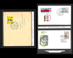 41706 Belgique (Belgium) Aviation PA Poste Aérienne Airmail Lot De 3 Lettre Cover - Briefe U. Dokumente