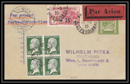 41465 Paris Zurich Vienne Wien 1925 France Autriche (Austria) Aviation Poste Aérienne Airmail Entier Stationery - 1927-1959 Covers & Documents