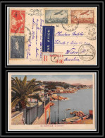 41467 Strasbour Vienne Wien 1937 Autriche Austria Aviation PA 8 13 Poste Aérienne Airmail Carte Postale - 1927-1959 Covers & Documents