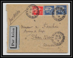 41425 Paris France 1933 Pour Phan Tiet Vietnam Aviation Type Paix PA Poste Aérienne Airmail Lettre Cover - 1927-1959 Covers & Documents