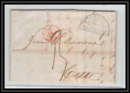 41159 Lettre LAC Allemagne Deutschland Lubeck Tour T Strasbourg 1847 Cette Herault France Marque D'entree Vorlaufer - Préphilatélie