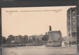 92 - ASNIERES - Place Jean Jacques Rousseau Et L' Entrée Du Square Joffre - Asnieres Sur Seine