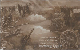 CPA Canon De 75 Artillerie Patriotique Anti Kaiser Germany Non Circulé KRUPP - Patriotiques