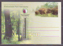 POLAND. 2001/Białowieski Park Narodowy _European Bison _.. PostCard/unused. - Nuovi