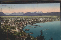 71541100 Bregenz Vorarlberg Panorama Rheintal Mit Schweizer Bergen Bodensee Hafe - Altri & Non Classificati