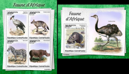 Centrafrica 2022, Animals Of Africa, 4val In BF+BF - Repubblica Centroafricana