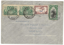 !!! CONGO, LETTRE  DÉPART D'ELISABETHVILLE POUR LONDRES (ANGLETERRE) DE 1935 - Lettres & Documents