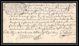 40037/ Généralité De Riom Auvergne Devaux N°239 Indice 7 1703 Lettre Timbre Fiscal 18ème Siècle - Storia Postale