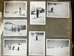 Planches Album 13 Photos Ancienns  Originales Snapshot VALLOIRE 1937 Chamonix SKI NEIGE CHALET SAVOIE ( RefJGF) - Autres & Non Classés