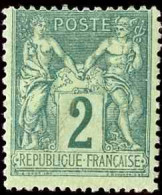 France Classiques N°62 2c Vert (signé Calves) Qualité:** Cote:1800 - 1876-1878 Sage (Typ I)