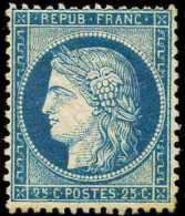 France Classiques N°60C 25c Bleu Type 3 Qualité:* Cote:210 - 1871-1875 Cérès