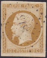 France Classiques N°9 10c Bistre-jaune  TB (signé Brun) Qualité:obl Cote:850 - 1852 Luis-Napoléon