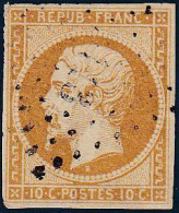France Classiques N°9 10c Bistre-jaune TB (signé JF Brun) Qualité:obl Cote:850 - 1852 Luis-Napoléon