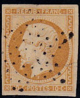 France Classiques N°9 10c Bistre-jaune TB (signé JF Brun) Qualité:obl Cote:850 - 1852 Luigi-Napoleone