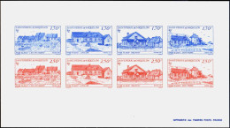 Saint Pierre Et Miquelon épreuves De Luxe N°537/544  Images Du Passé épreuve De Luxe Collective  Cote:400 - Imperforates, Proofs & Errors