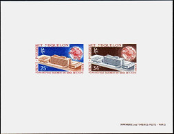 Saint Pierre Et Miquelon  N°399/400  U.P.U épreuve De Luxe Collective  Cote:400 - Imperforates, Proofs & Errors