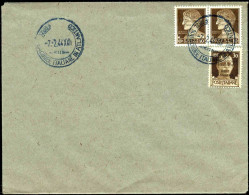 France Occupation Italienne N°1x2 + N°5   3 Valeurs Sur Enveloppe Qualité:obl Cote:1125 - War Stamps