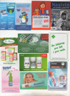 10 Pieces Calendar Pharmacy, Medicines, Various Types, Czech Republic - Kleinformat : 2001-...