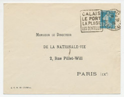 Cover / Postmark France 1926 Lace - Calais - Textil