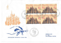 ITALIA 1996 FDC VENETIA BUSTONE N. 869 ESPOSIZIONE MONDIALE ITALIA 98 DA LIBRETTO - FDC