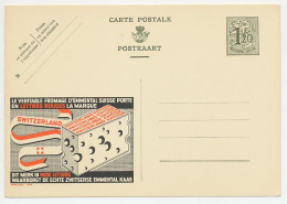 Publibel - Postal Stationery Belgium 1952 Cheese - Emmenthal - Switzerland - Alimentation