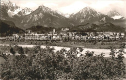 71538792 Fuessen Allgaeu Gesamtansicht Mit Allgaeuer Alpen Uferpartie Am Lech Eh - Füssen