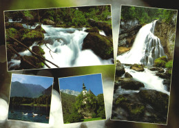 GOLLING, SALZBURG, MULTIPLE VIEWS, WATERFALL, CHURCH, TOWER, DUCKS, AUSTRIA, POSTCARD - Golling