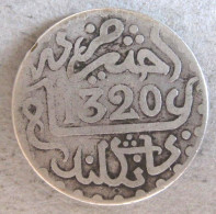 Maroc. 1 Dirham (1/10 RIAL) AH 1320 Londres. Abdül Aziz I, En Argent - Maroc