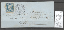 France - Saint Hyppolyte - Doubs - Yvert 14 - PC 3116 + Type 14 - 1855 - 1849-1876: Klassieke Periode