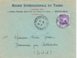 230 Monaco Prince Louis II 1,50 F. Violet TAD 5-3-1944 - Briefe U. Dokumente