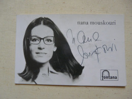 AUTOGRAPHE - PHOTO AUBERT : PHILIPS - NANA MOUSKOURI - Singers & Musicians