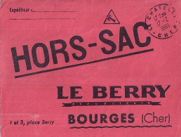 18 / CHER / LE CHATELET / OBL.MANU. TYPE A8 / 17.2.65  S.DEVANT De LETTRE HORS SAC - Cachets Manuels