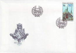 FDC 245 Czech Republic Brno Stamp Exhibition 2000 St James Cathedral - Briefmarkenausstellungen