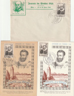 Journée Du Timbre 1946 1er Jour 29/6/46, 1 Enveloppe 2 Cartes, Metz  Aix En Othe   Paris. Cote 75€ - Briefe U. Dokumente