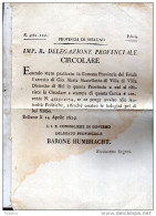 1829 BELLUNO -  CIRCOLARE ARRESTO IN GEMONA  PROVINCIA DEL FRIULI GIO. MARIA MASTELLOTTO - Historical Documents