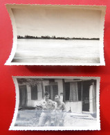 Lot De 2 Photo Guerre Anime Vietnam VIENTIANE Laos  1952 - Guerre, Militaire