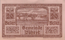 20 HELLER 1920 Stadt Pühret Oberösterreich Österreich Notgeld Banknote #PE271 - [11] Emissions Locales