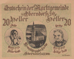 20 HELLER 1920 Stadt OBERNDORF AN DER SALZBACH Salzburg Österreich #PE491 - [11] Local Banknote Issues