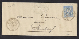 LA BERNERIE(42- Loire Inf) 1877,cachet Perlé Type 24, Aff 25c  RARE- Indice 17 (220€) - 1877-1920: Semi Modern Period