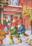WEIHNACHTSMANN SANTA CLAUS Neujahr Weihnachten GNOME Vintage Ansichtskarte Postkarte CPSM #PAW597.A - Santa Claus